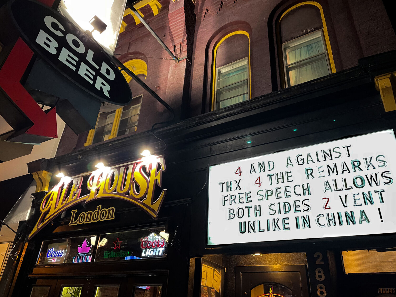 London Ale House Sign